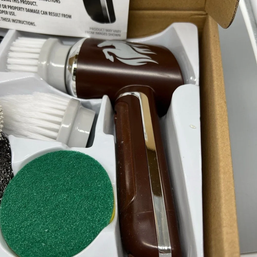 Ruby Horsepower‎ Handheld Cordless Rechargeable Spinning Power Scrubber  NIB